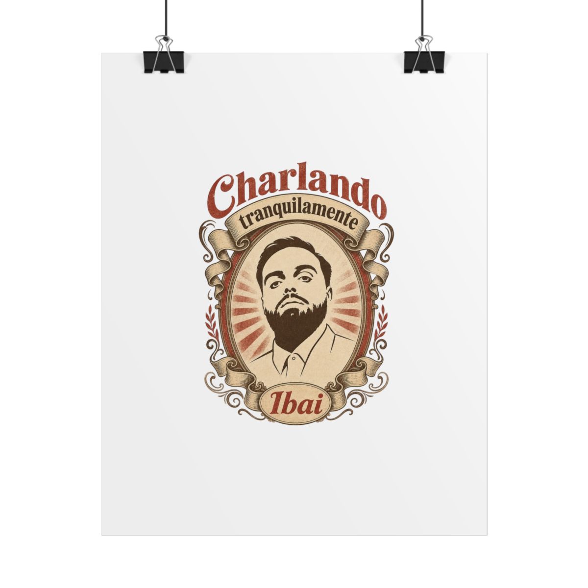 Ibai "Charlando tranquilamente" Poster - Ibai official Posters & Wall Art merch