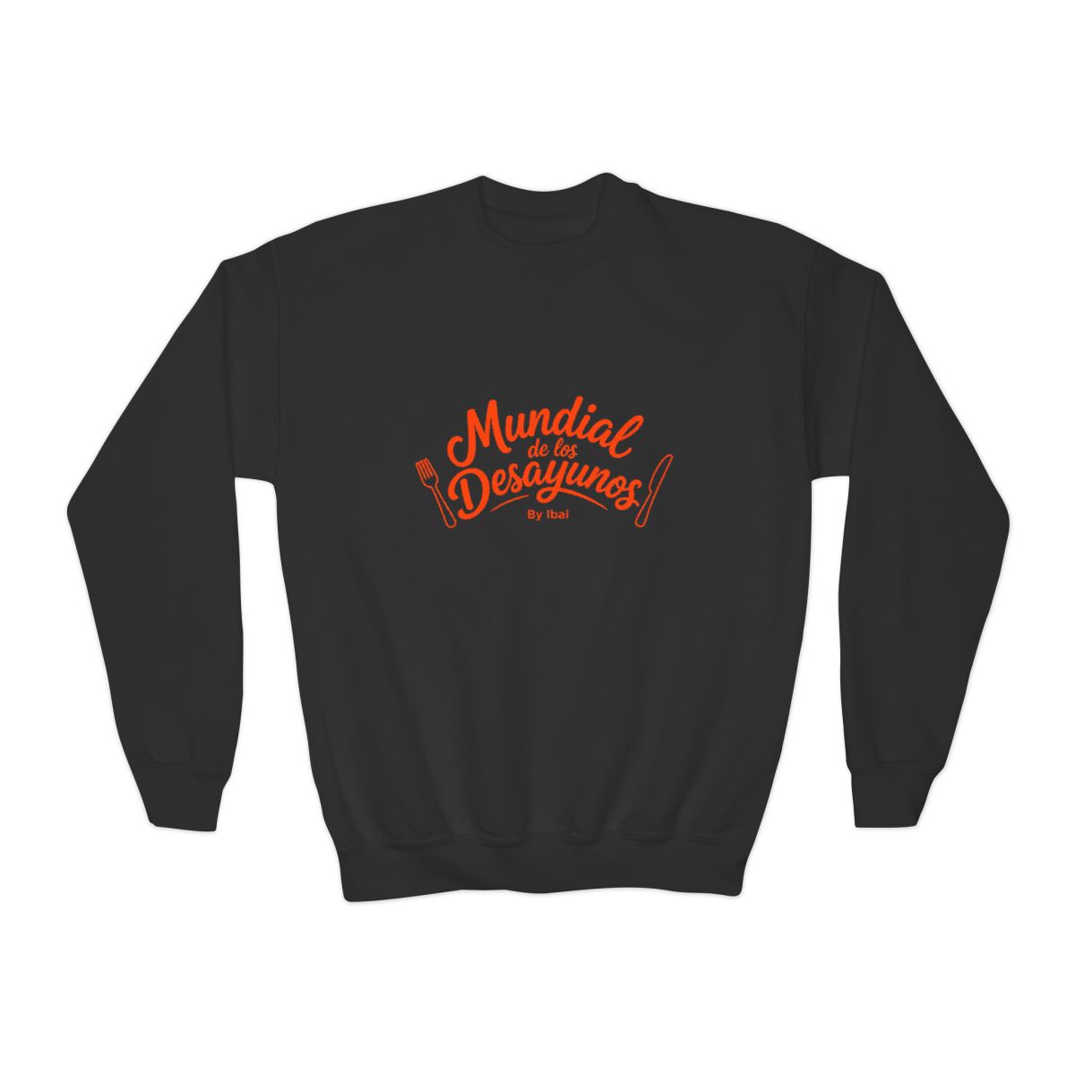 Ibai "Mundial de los Desayunos" Kids Crewneck — official Ibai Sweatshirts